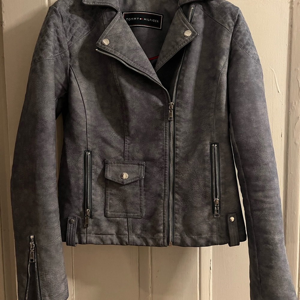 Tommy Hilfiger Blue Moto Jacket - Picture 7 of 7